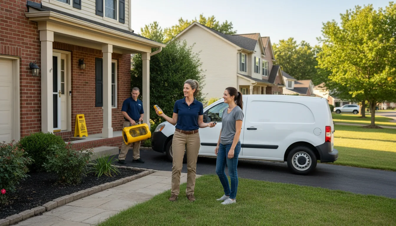 Residential water damage restoration in Newman, IL